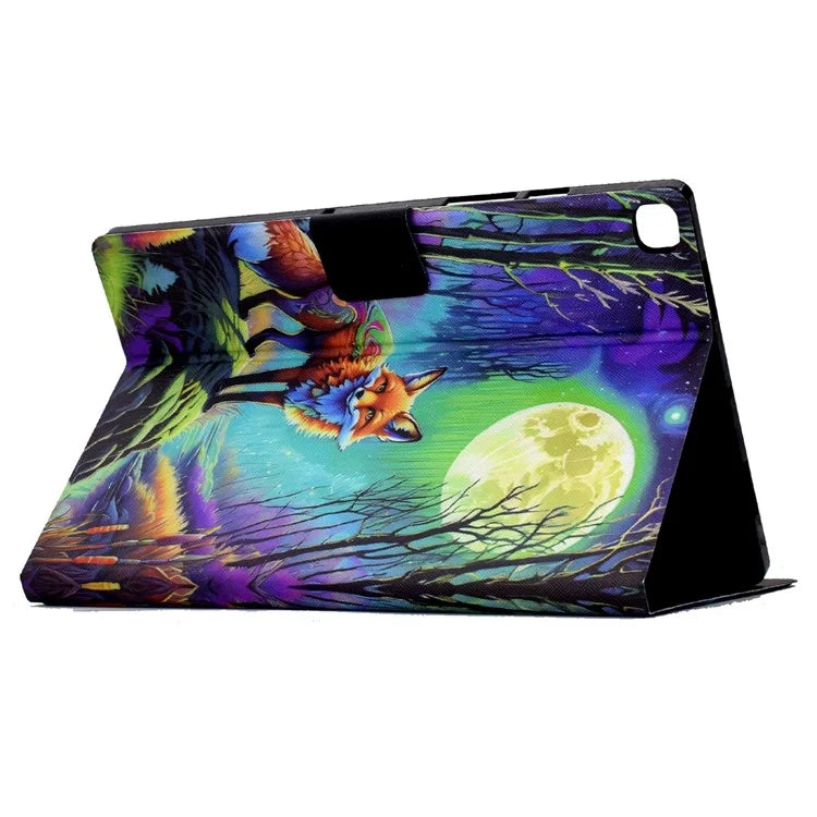 For Samsung Galaxy Tab S6 Lite (2020) / (2022) / (2024) (SM-P610 / 615) Case Pattern Printing Leather Tablet Cover with Card Holder