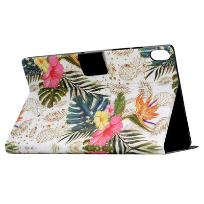 For iPad 10.9 (2022) Case with Card Slots Pattern Printed Bump Proof Leather Tablet Cover