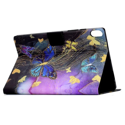 For iPad 10.9 (2022) Case with Card Slots Pattern Printed Bump Proof Leather Tablet Cover