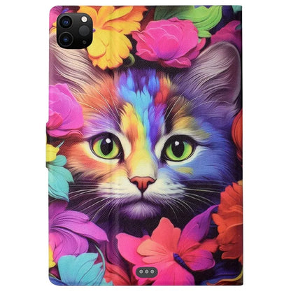 For iPad Pro 11 (2018) / (2020) / iPad Air 11 (2024) / Air (2020) / (2022) Case PU Leather Pattern Folio Smart Tablet Cover