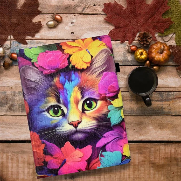 For iPad Pro 11 (2018) / (2020) / iPad Air 11 (2024) / Air (2020) / (2022) Case PU Leather Pattern Folio Smart Tablet Cover