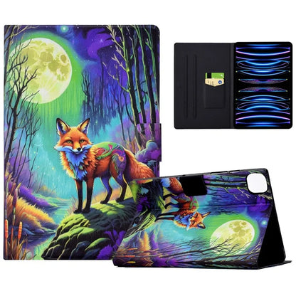 For iPad Pro 11 (2018) / (2020) / iPad Air 11 (2024) / Air (2020) / (2022) Case PU Leather Pattern Folio Smart Tablet Cover