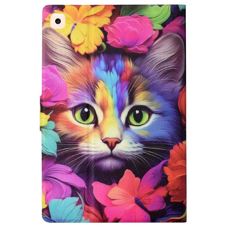 For iPad 10.2 (2020) / (2019) / iPad Air 10.5 inch (2019) Leather Case Pattern Print Card Slots Tablet Cover