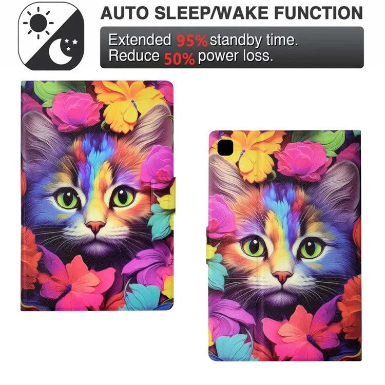 For iPad 10.2 (2020) / (2019) / iPad Air 10.5 inch (2019) Leather Case Pattern Print Card Slots Tablet Cover