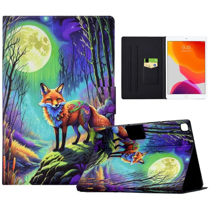 For iPad 10.2 (2020) / (2019) / iPad Air 10.5 inch (2019) Leather Case Pattern Print Card Slots Tablet Cover