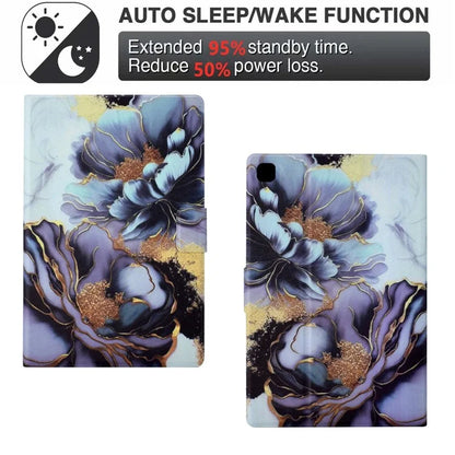 For iPad 10.2 (2020) / (2019) / iPad Air 10.5 inch (2019) Leather Case Pattern Print Card Slots Tablet Cover
