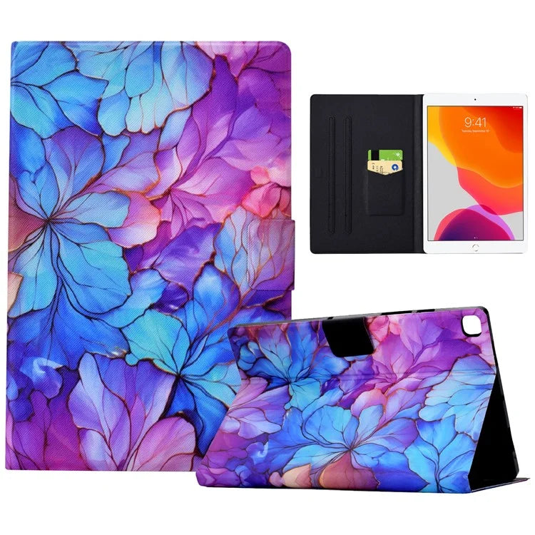 For iPad 10.2 (2020) / (2019) / iPad Air 10.5 inch (2019) Leather Case Pattern Print Card Slots Tablet Cover
