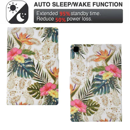 For iPad 10.2 (2020) / (2019) / iPad Air 10.5 inch (2019) Leather Case Pattern Print Card Slots Tablet Cover