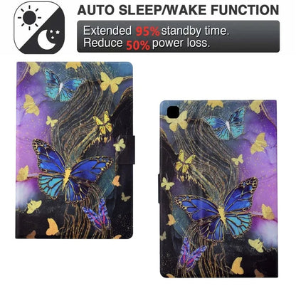 For iPad 10.2 (2020) / (2019) / iPad Air 10.5 inch (2019) Leather Case Pattern Print Card Slots Tablet Cover