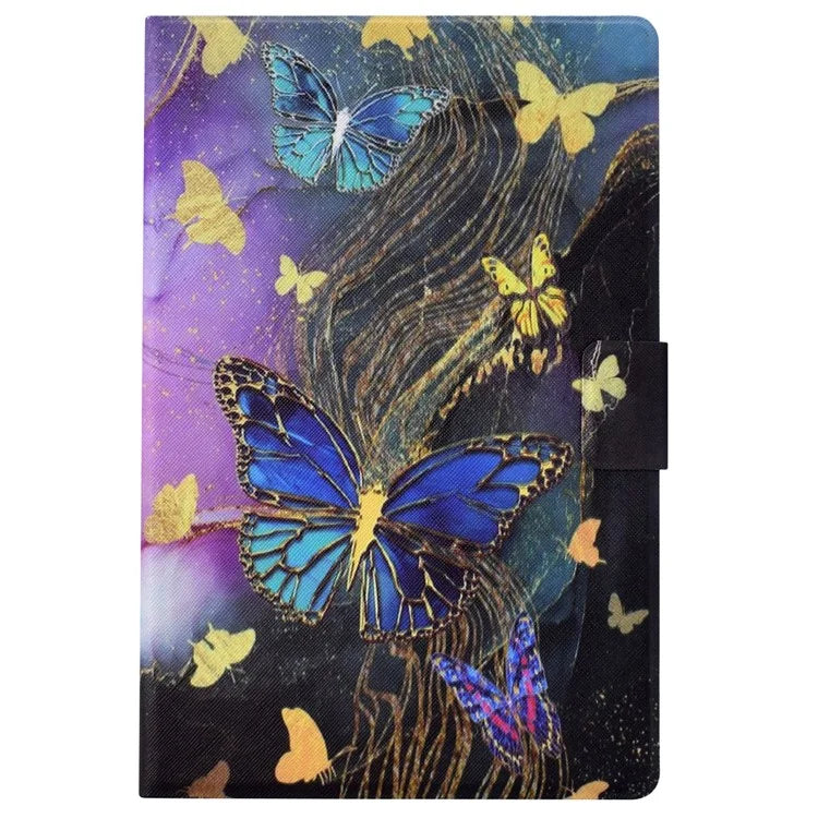 For iPad 10.2 (2020) / (2019) / iPad Air 10.5 inch (2019) Leather Case Pattern Print Card Slots Tablet Cover