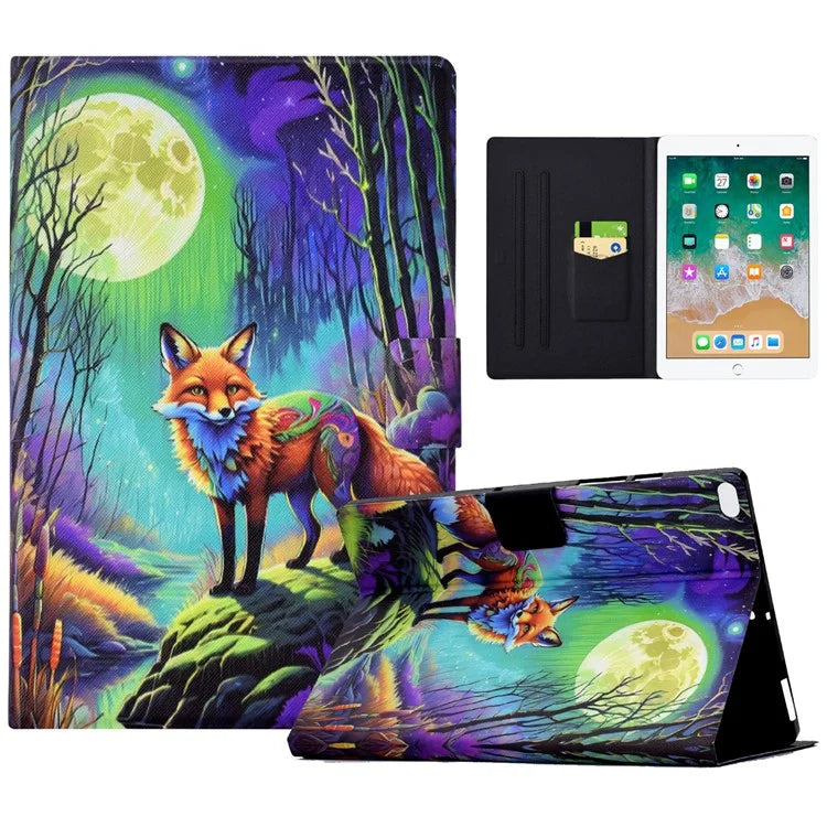 For iPad Air (2013) / iPad Air 2 / iPad 9.7-inch (2017) / (2018) Case PU Leather Pattern Folio Stand Protective Shell Cover