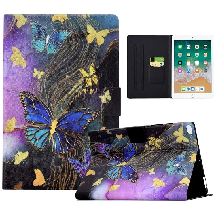 For iPad Air (2013) / iPad Air 2 / iPad 9.7-inch (2017) / (2018) Case PU Leather Pattern Folio Stand Protective Shell Cover
