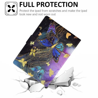 For Samsung Galaxy Tab A9 Case PU Leather Pattern Folding Stand Protective Tablet Cover