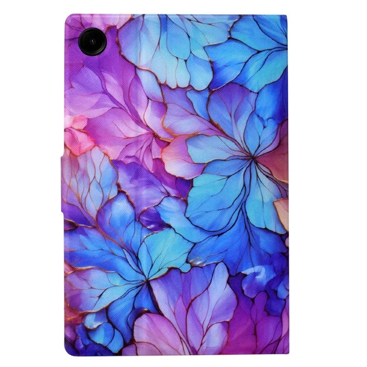 For Samsung Galaxy Tab A9 Case PU Leather Pattern Folding Stand Protective Tablet Cover