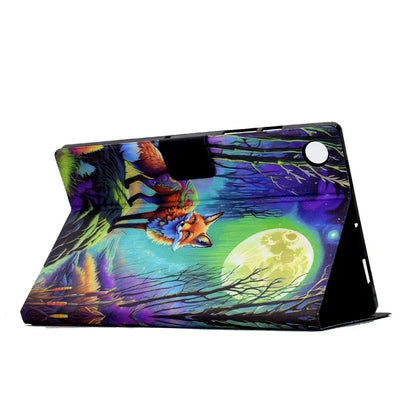 For Samsung Galaxy Tab A9 Case PU Leather Pattern Folding Stand Protective Tablet Cover