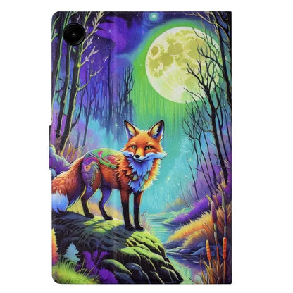 For Samsung Galaxy Tab A9 Case PU Leather Pattern Folding Stand Protective Tablet Cover