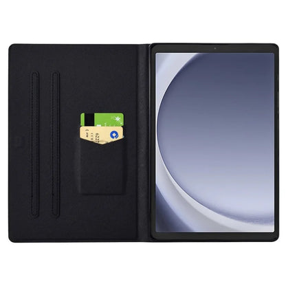 For Samsung Galaxy Tab A9 Case PU Leather Pattern Folding Stand Protective Tablet Cover