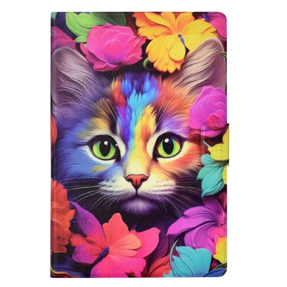 For Samsung Galaxy Tab A9 Case PU Leather Pattern Folding Stand Protective Tablet Cover