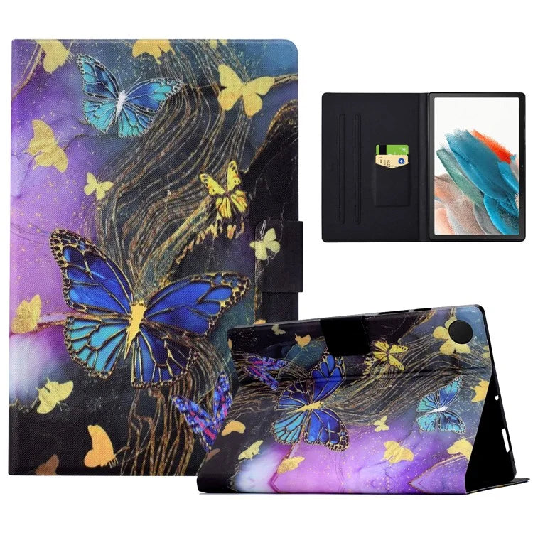 For Samsung Galaxy Tab A8 10.5 (2021) X205 X200 / (2022) Case Card Slot Tablet Leather Cover