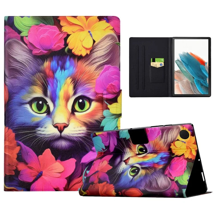 For Samsung Galaxy Tab A8 10.5 (2021) X205 X200 / (2022) Case Card Slot Tablet Leather Cover