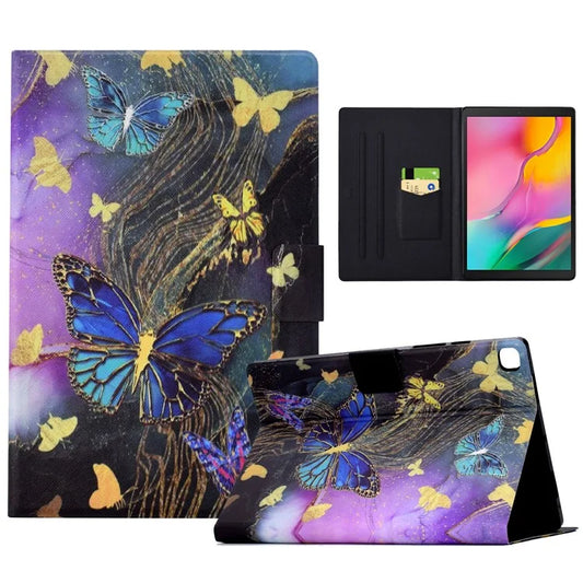 For Samsung Galaxy Tab A 10.1 (2019) T510 T515 Leather Tablet Case with Pattern Printing Card Slot