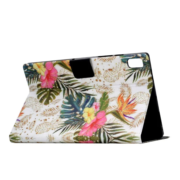 For Lenovo Tab M9 TB-310FU Case Pattern Anti-Collision Leather Shell with Auto Wake / Sleep Function