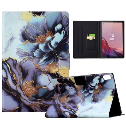 For Lenovo Tab M9 TB-310FU Case Pattern Anti-Collision Leather Shell with Auto Wake / Sleep Function