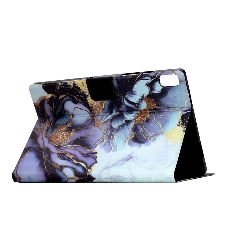 For Lenovo Tab M9 TB-310FU Case Pattern Anti-Collision Leather Shell with Auto Wake / Sleep Function