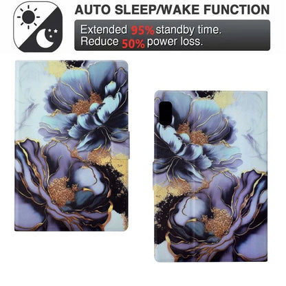 For Lenovo Tab M9 TB-310FU Case Pattern Anti-Collision Leather Shell with Auto Wake / Sleep Function