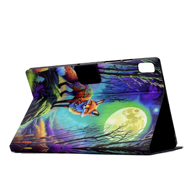 For Lenovo Tab M9 TB-310FU Case Pattern Anti-Collision Leather Shell with Auto Wake / Sleep Function