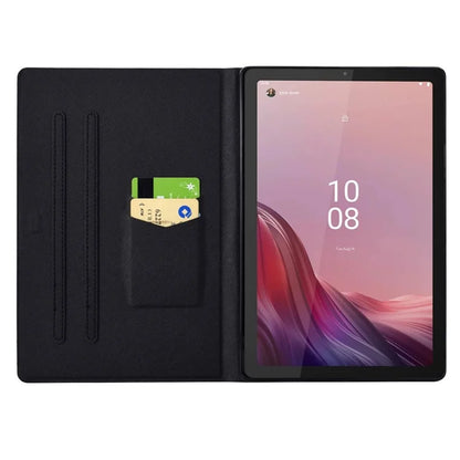 For Lenovo Tab M9 TB-310FU Case Pattern Anti-Collision Leather Shell with Auto Wake / Sleep Function