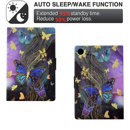 For Lenovo Tab M10 Plus (3rd Gen) Case Pattern Printed PU Leather Tablet Smart Cover with Card Holder