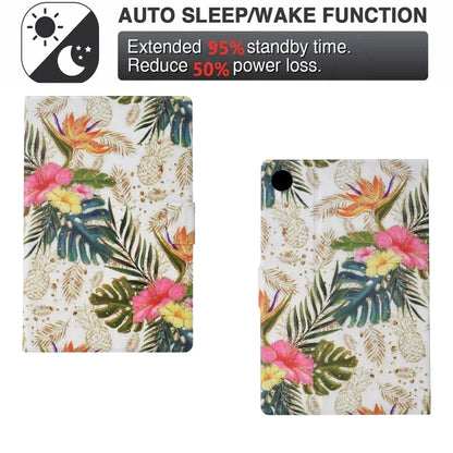 For Lenovo Tab M10 Plus (3rd Gen) Case Pattern Printed PU Leather Tablet Smart Cover with Card Holder