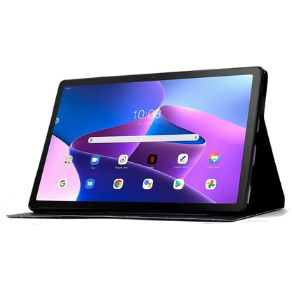 For Lenovo Tab M10 Plus (3rd Gen) Case Pattern Printed PU Leather Tablet Smart Cover with Card Holder