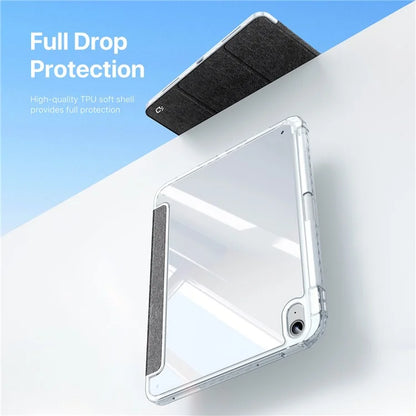 DUX DUCIS Unid Series For iPad 10.9 (2022) Tablet Case Clear Auto Wake / Sleep TPU+PC+Leather Shell