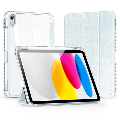 DUX DUCIS Unid Series For iPad 10.9 (2022) Tablet Case Clear Auto Wake / Sleep TPU+PC+Leather Shell