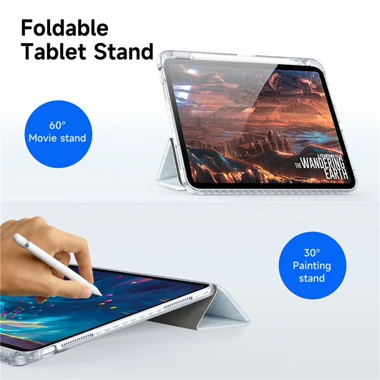 DUX DUCIS Unid Series For iPad 10.9 (2022) Tablet Case Clear Auto Wake / Sleep TPU+PC+Leather Shell