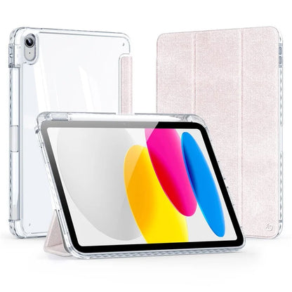 DUX DUCIS Unid Series For iPad 10.9 (2022) Tablet Case Clear Auto Wake / Sleep TPU+PC+Leather Shell