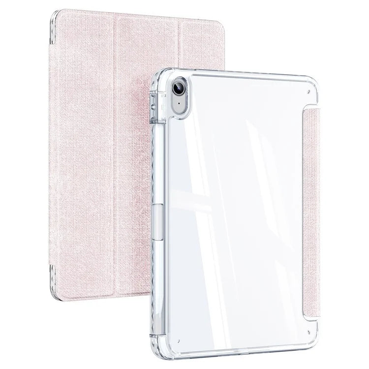 DUX DUCIS Unid Series For iPad 10.9 (2022) Tablet Case Clear Auto Wake / Sleep TPU+PC+Leather Shell
