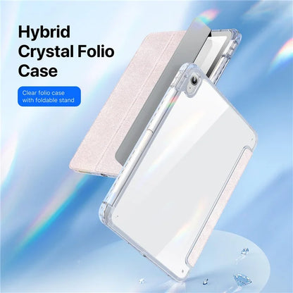 DUX DUCIS Unid Series For iPad 10.9 (2022) Tablet Case Clear Auto Wake / Sleep TPU+PC+Leather Shell