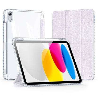 DUX DUCIS Unid Series For iPad 10.9 (2022) Tablet Case Clear Auto Wake / Sleep TPU+PC+Leather Shell