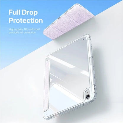 DUX DUCIS Unid Series For iPad 10.9 (2022) Tablet Case Clear Auto Wake / Sleep TPU+PC+Leather Shell