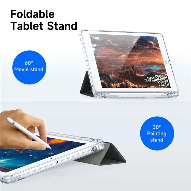 DUX DUCIS Unid Series For iPad 9.7-inch (2017) / (2018) / Air (2013) / Air 2 Case Auto Wake / Sleep PU Leather Clear Back Tablet Cover