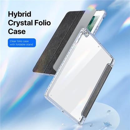 DUX DUCIS Unid Series For iPad 9.7-inch (2017) / (2018) / Air (2013) / Air 2 Case Auto Wake / Sleep PU Leather Clear Back Tablet Cover