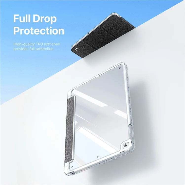 DUX DUCIS Unid Series For iPad 9.7-inch (2017) / (2018) / Air (2013) / Air 2 Case Auto Wake / Sleep PU Leather Clear Back Tablet Cover