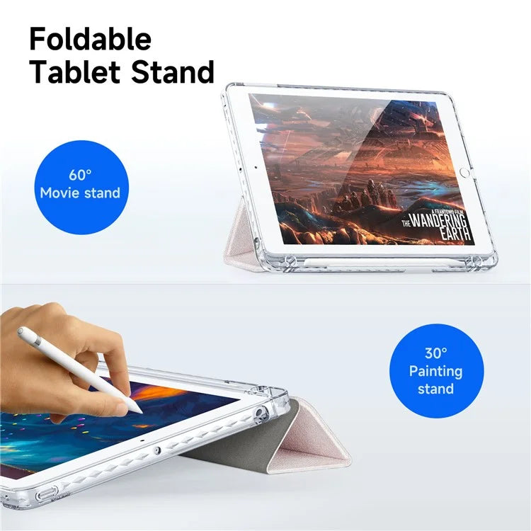 DUX DUCIS Unid Series For iPad 9.7-inch (2017) / (2018) / Air (2013) / Air 2 Case Auto Wake / Sleep PU Leather Clear Back Tablet Cover