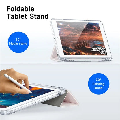 DUX DUCIS Unid Series For iPad 9.7-inch (2017) / (2018) / Air (2013) / Air 2 Case Auto Wake / Sleep PU Leather Clear Back Tablet Cover