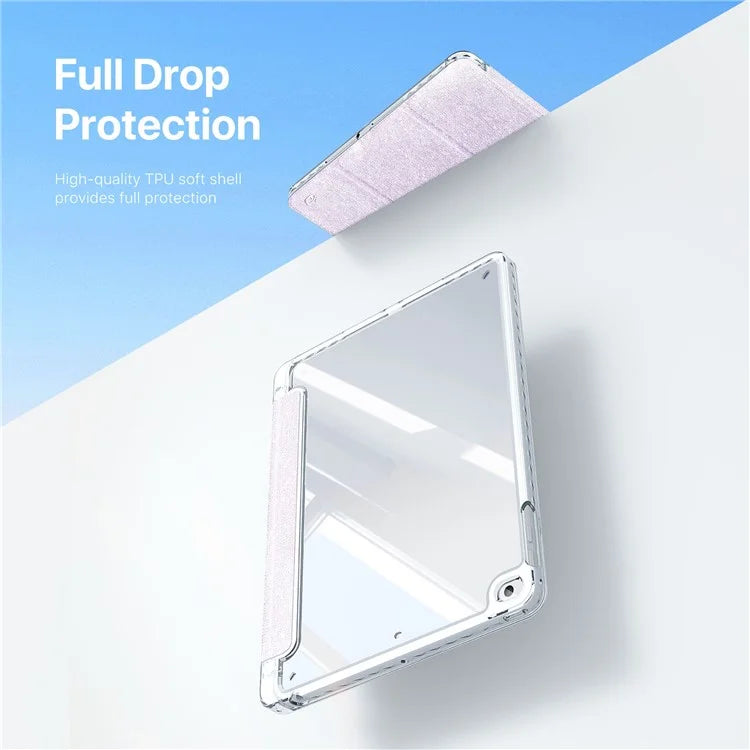 DUX DUCIS Unid Series For iPad 9.7-inch (2017) / (2018) / Air (2013) / Air 2 Case Auto Wake / Sleep PU Leather Clear Back Tablet Cover