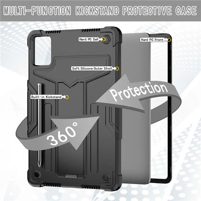 For Lenovo Tab M11 / Xiaoxin Pad 11 2024 Case Case T-Shaped Kickstand PC+Silicone Tablet Cover