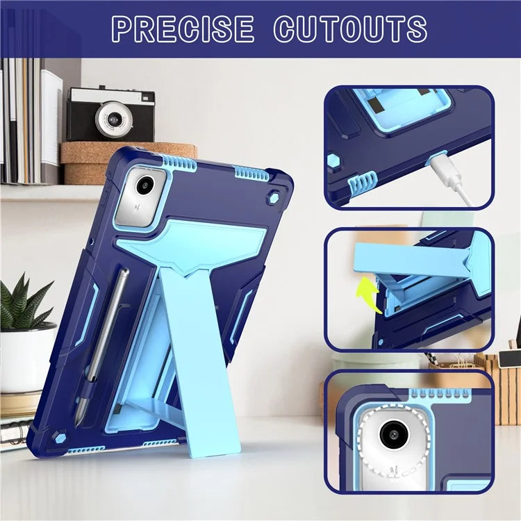 For Lenovo Tab M11 / Xiaoxin Pad 11 2024 Case Case T-Shaped Kickstand PC+Silicone Tablet Cover